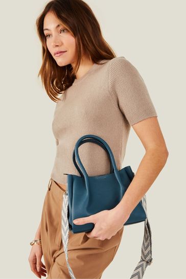 Accessorize Blue Cross-Body Bag with Webbing Strap