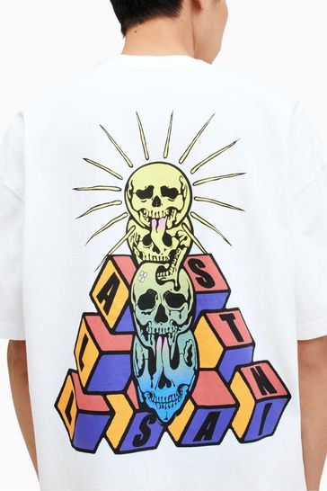 All saints skull t shirt cheap