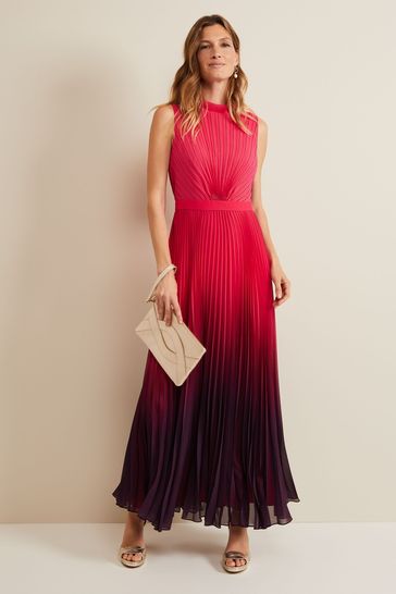 Phase Eight Multi Daniella Ombre Black Red Maxi Dress