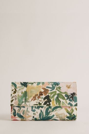 Ted Baker Lettaas Cream Painted Meadow Travel Wallet