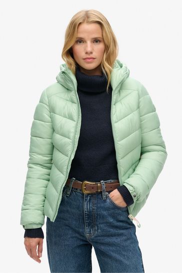 Superdry Green Hooded Fuji Padded Jacket