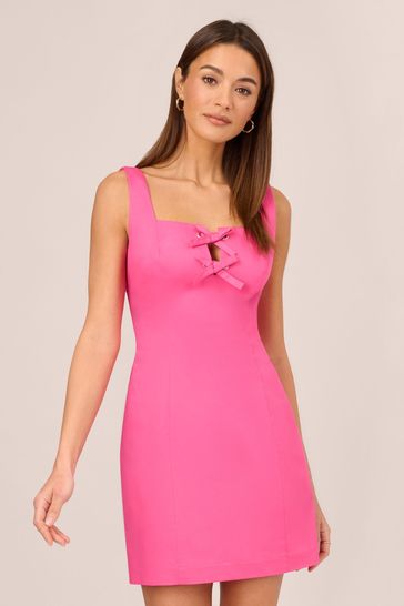 Adrianna Papell Pink A-Line Short Dress