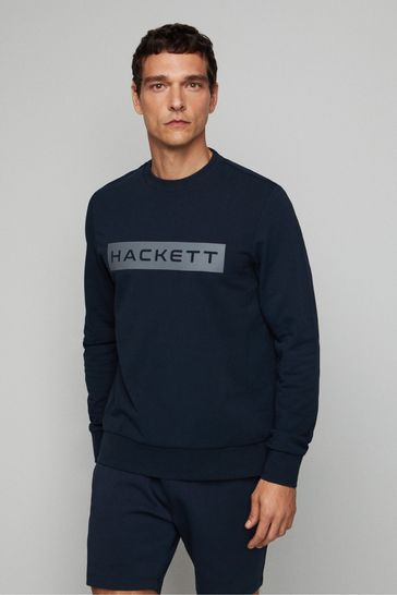 Hackett London Men Blue Crew Neck Sweater
