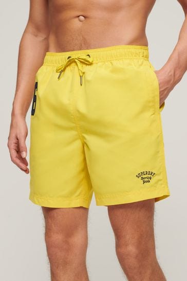 Superdry Yellow Recycled Polo 17 Inch Swim Shorts