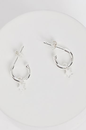Buy Hush Silver Tone Star Drop Earrings from Next Turkey
