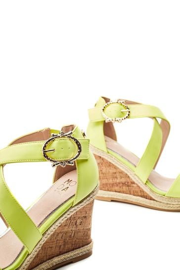 Moda in pelle rivel wedge sandal sales