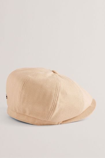 Ted Baker Cream Aliccs Herringbone Texture Baker Boy Hat