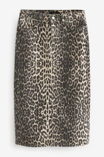 Next animal print midi skirt hot sale
