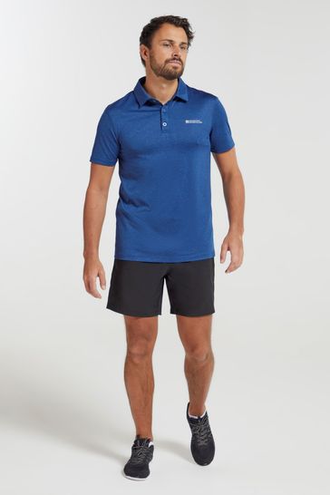Mountain Warehouse Blue Deuce IsoCool Mens Breathable UV Polo Shirt