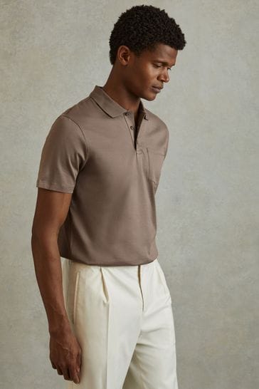 Reiss Cinder Austin Mercerised Cotton Polo Shirt