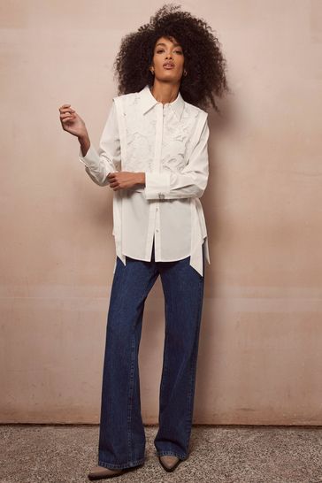 Jeans and collared shirt sales