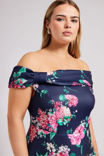 Floral bardot skater dress shop