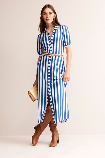 Buy Boden Blue Petite Libby Jersey Midi Shirt Dress from Next Canada