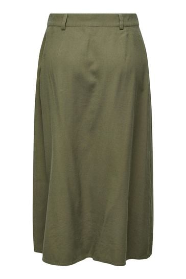 Buy JDY Green Button Front Utility Cargo Midi Skirt from Next Bahrain
