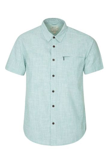 Mountain Warehouse Green Coconut Slub Texture 100% Cotton Mens Shirt