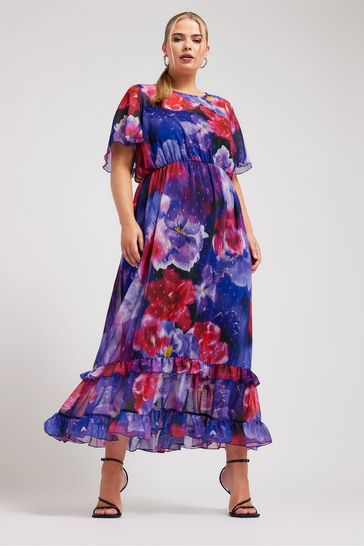 Buy Yours Curve LONDON Floral Print Maxi Smock Dress from Next Bahrain