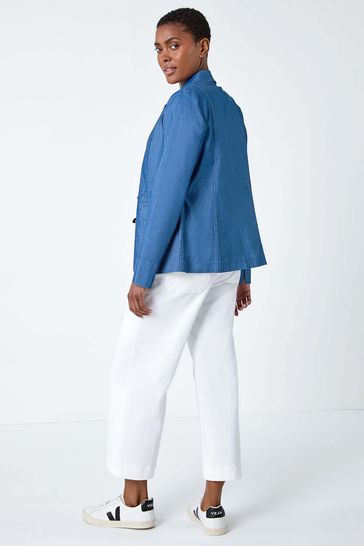 Buy Roman Blue Denim Stretch Blazer from Next Ireland