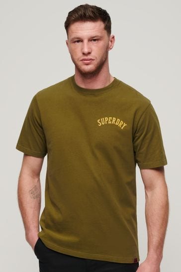 Superdry Green Tattoo Graphic Loose Fit T-Shirt