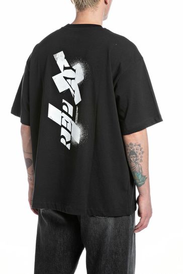 Buy Replay Martin Garrix Oversized Backprint Graphic White T Shirt from Next Turkey