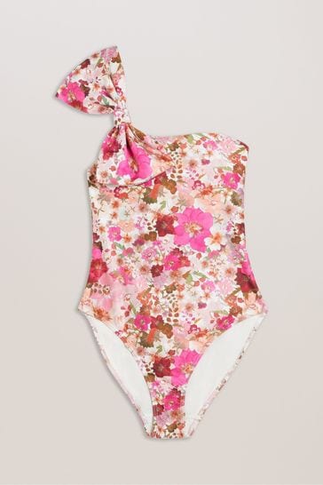 One Shoulder Swimsuit With Bow