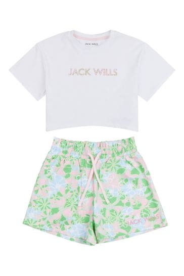 Jack Wills Girls Floral T-Shirt And Shorts Set