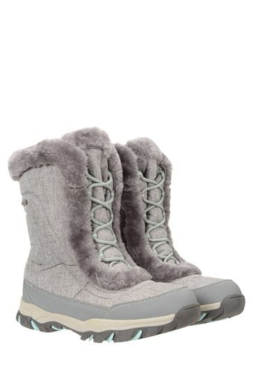 Mountain Warehouse Grey Chrome Womens Ohio Thermal Fleece Lined Snow Boots