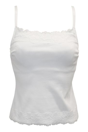 Buy Pour Moi Cotton Lace Trim Hidden Underwired Bra Cami Top from Next Bahrain