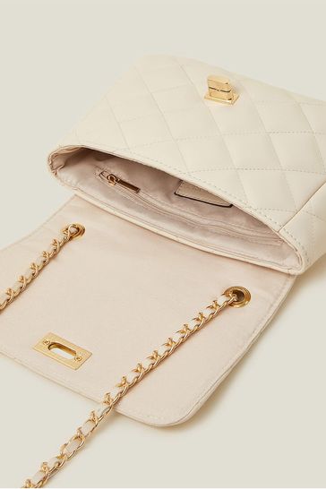Buy Accessorize Cream Quilted Cross Body Bag from Next Bahrain