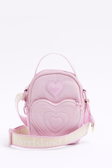 River Island Girls Heart Pocket Nylon Festival Bag