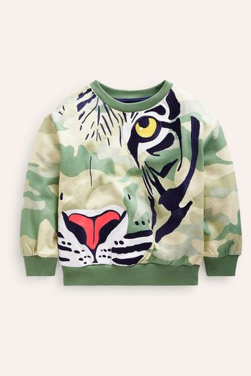 Boden Green Camo Tiger Sweatshirt