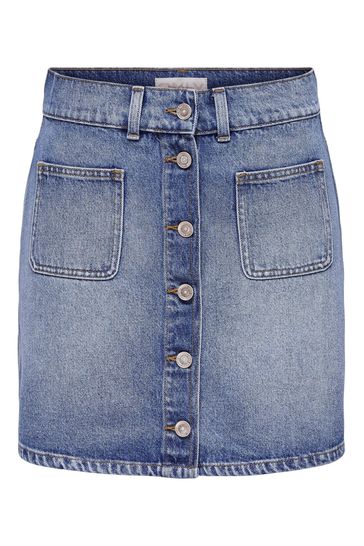Buy ONLY Blue Utility Button Up Denim Mini Skirt from Next Canada