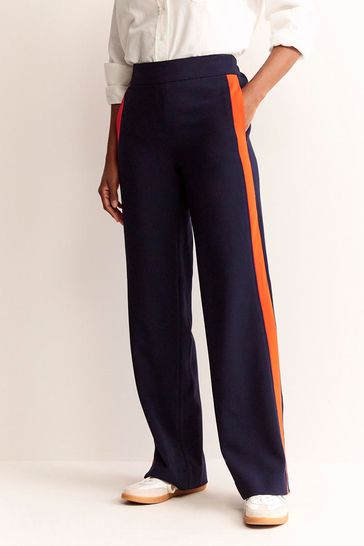 Buy Boden Blue Pull On Side Stripe Trousers from Next Bahrain