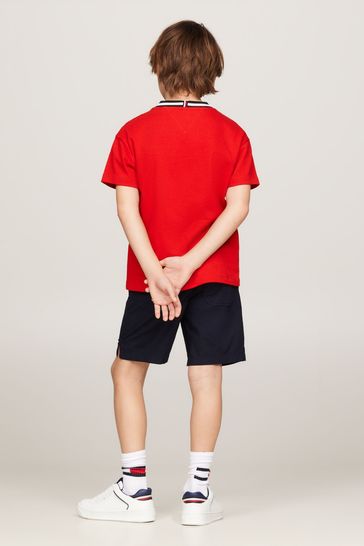 Tommy hilfiger red t hot sale shirt