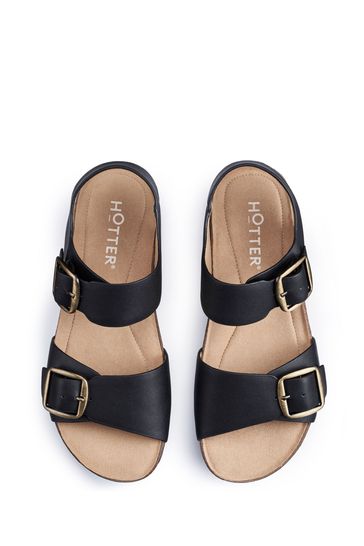 Buy Hotter Black Wide Fit Tourist II Buckle Sandals from Next Netherlands