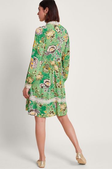 Buy Monsoon Green Juliet Floral Dress from Next Luxembourg