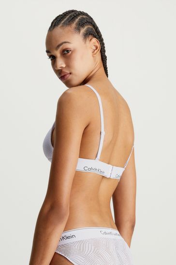 Buy Calvin Klein Plain Slogan Triangle Bra from Next Turkey