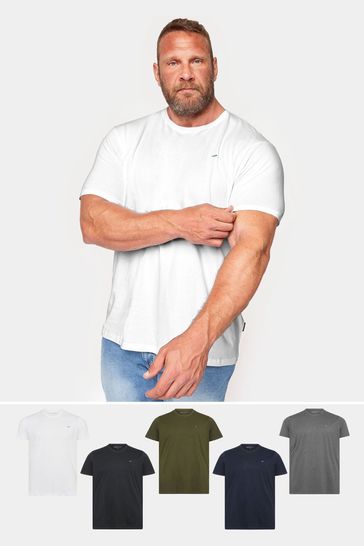 BadRhino Big & Tall Black T-Shirts 5 Pack