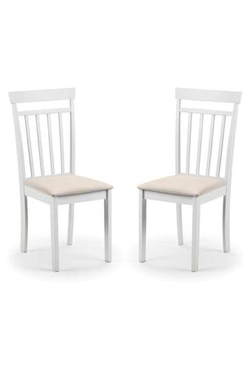 Julian Bowen White Coast Dining Chairs Set Of 2