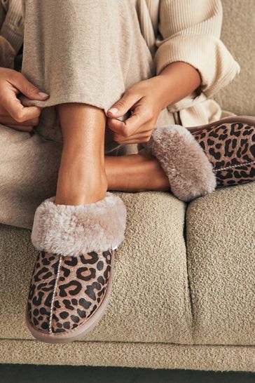 Buy Pony Hair Mule Slippers from the Laura Ashley online shop