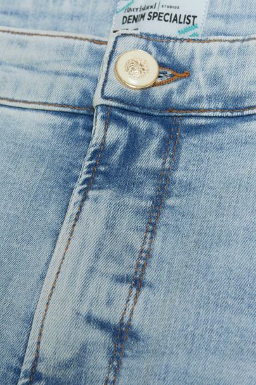 Buy River Island Curve High Rise Tummy Hold Flare 100 Cotton Jeans from Next Turkey