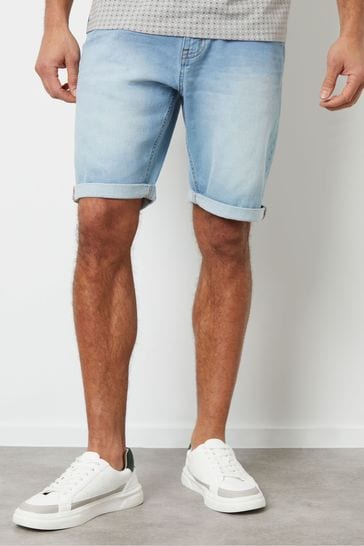 Threadbare Blue Turn Up Denim Shorts