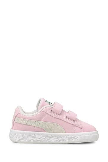 Zapatillas de deporte clásicas para bebés en color rosa de ante de Puma