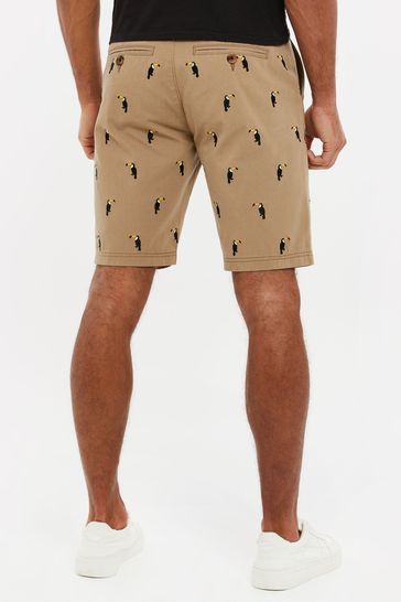 Buy Threadbare Brown 100 Cotton Embroidered Chino Shorts from Next Bahrain