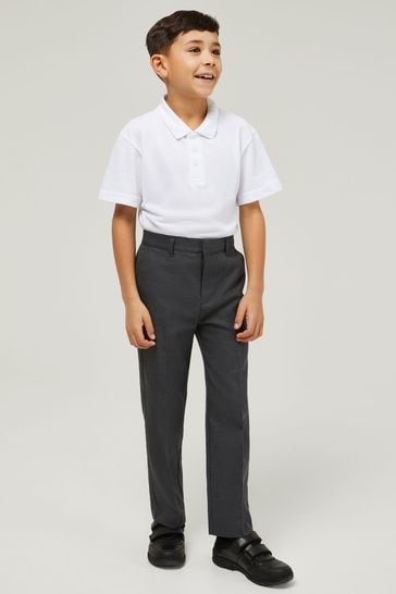 Trutex Junior Boys Regular Fit Grey School Trousers