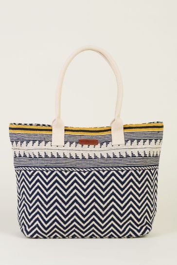 Brakeburn Blue Tassel Beach Bag