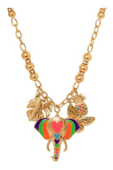 Buy Bibi Bijoux Gold Tone Mosaic Elephant Statement Necklace from Next Saudi Arabia
