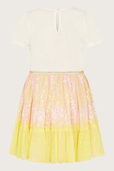 Buy Monsoon Yellow Flamingo Disco Dress Next