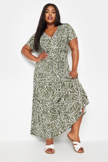 Yours Curve Green Wrap Dress