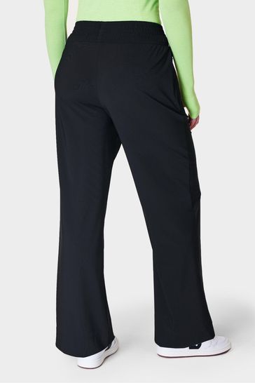 Buy Sweaty Betty Black Explorer Wide Leg Joggers from Next Bahrain