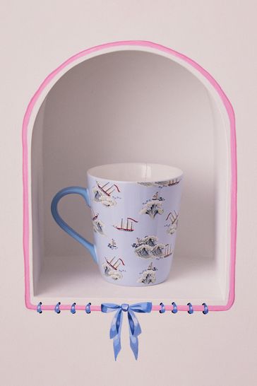 Cath Kidston Set of 4 Blue Stanley Mugs